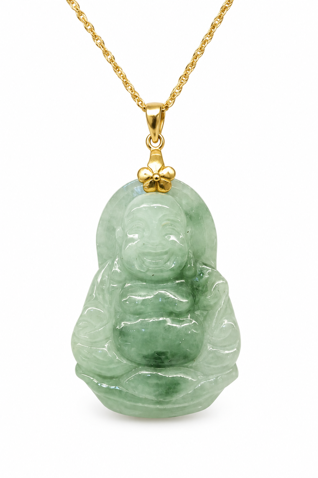Dije de esmeralda con forma de Buda